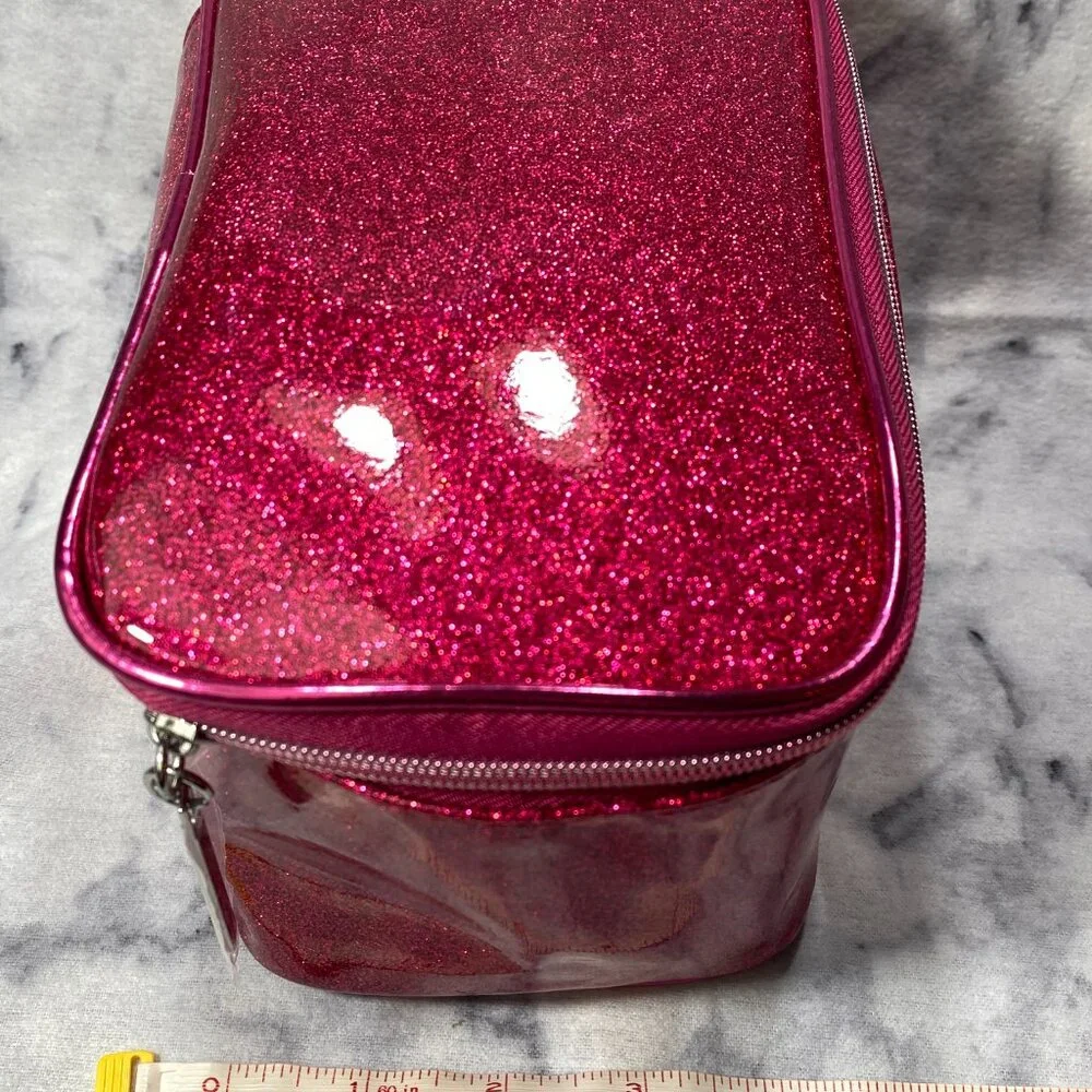 Lancome Beauty Gift Set-Sparkly Red Pouch,Eye Cream,Remover,Mascara-4pc-NEW